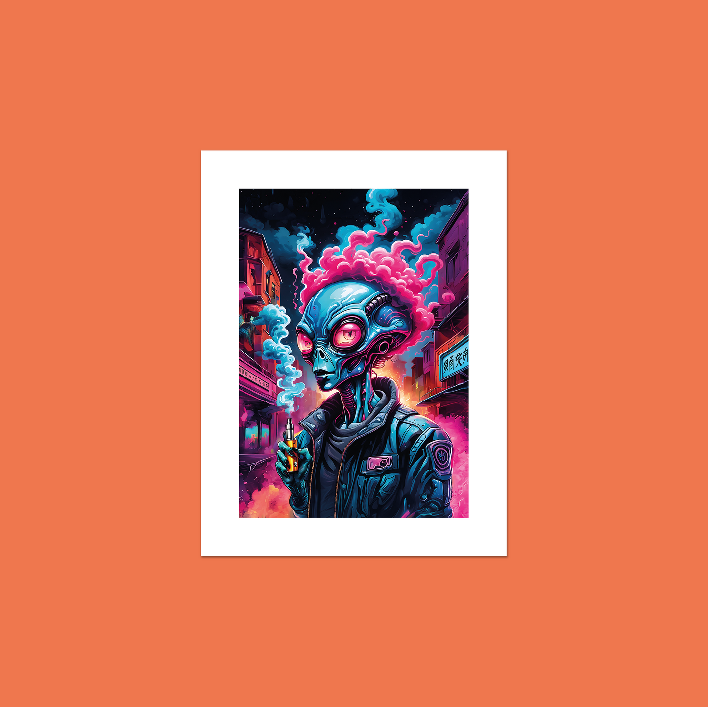 Alien Vaper - Exhale **UNFRAMED ART PRINT**