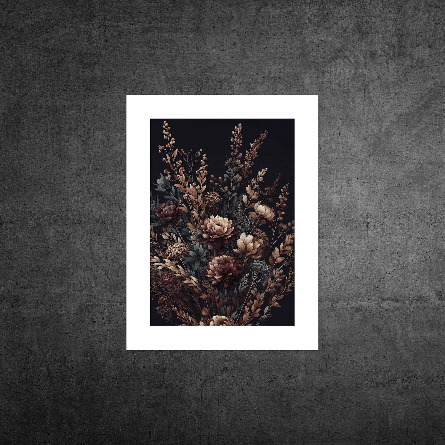 Autumn Florals No3 **UNFRAMED ART PRINT**