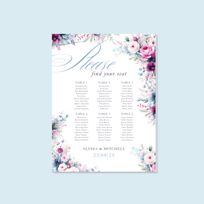 Foam Board Table Plan