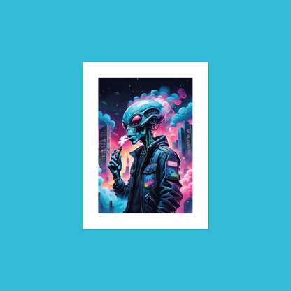 Alien Vaper - Inhale **UNFRAMED ART PRINT**