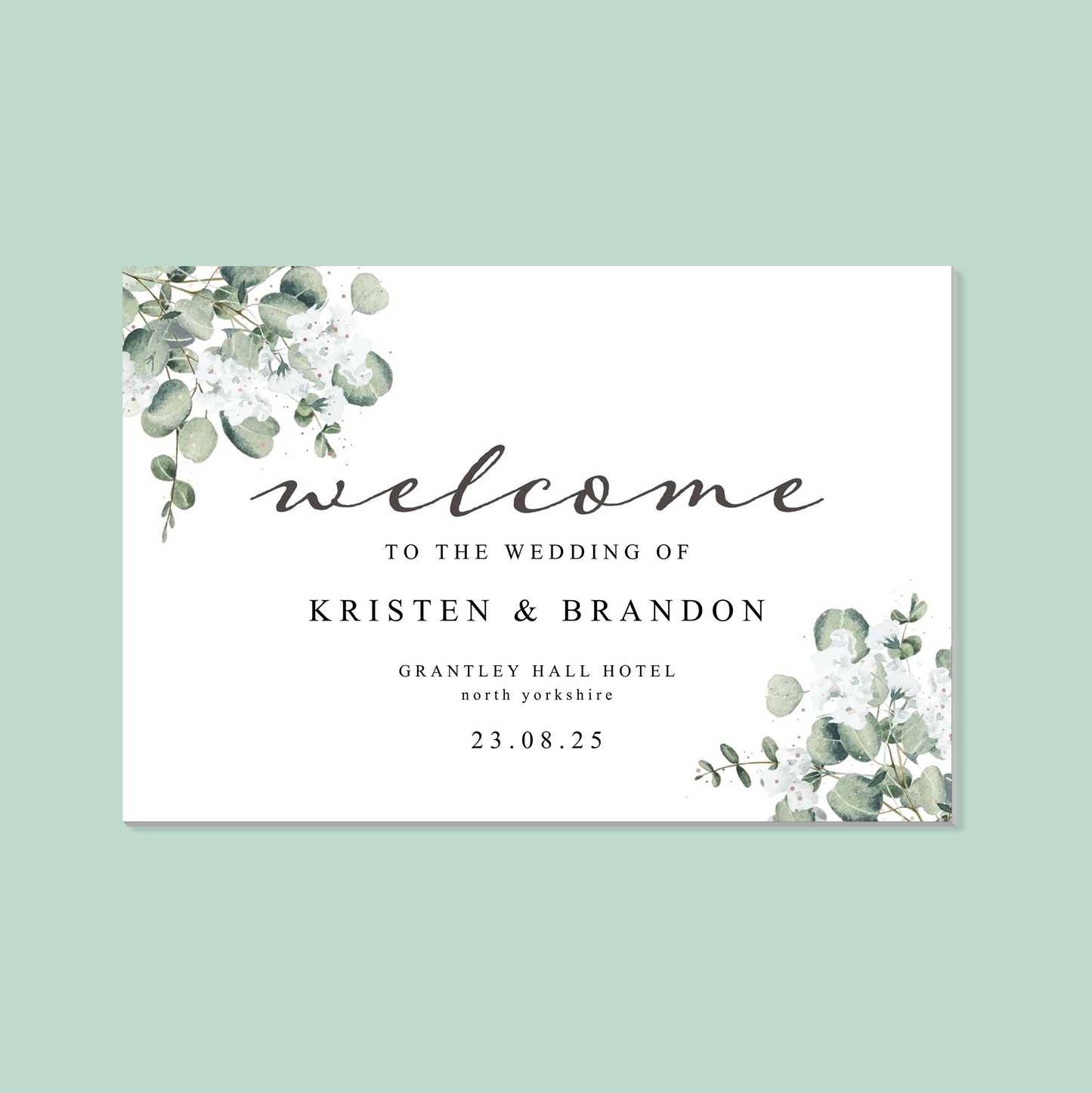 Foam Board Welcome Sign