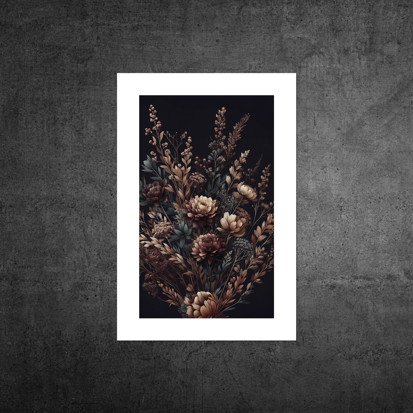 Autumn Florals No3 **UNFRAMED ART PRINT**