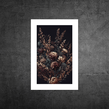 Autumn Florals No3 **UNFRAMED ART PRINT**