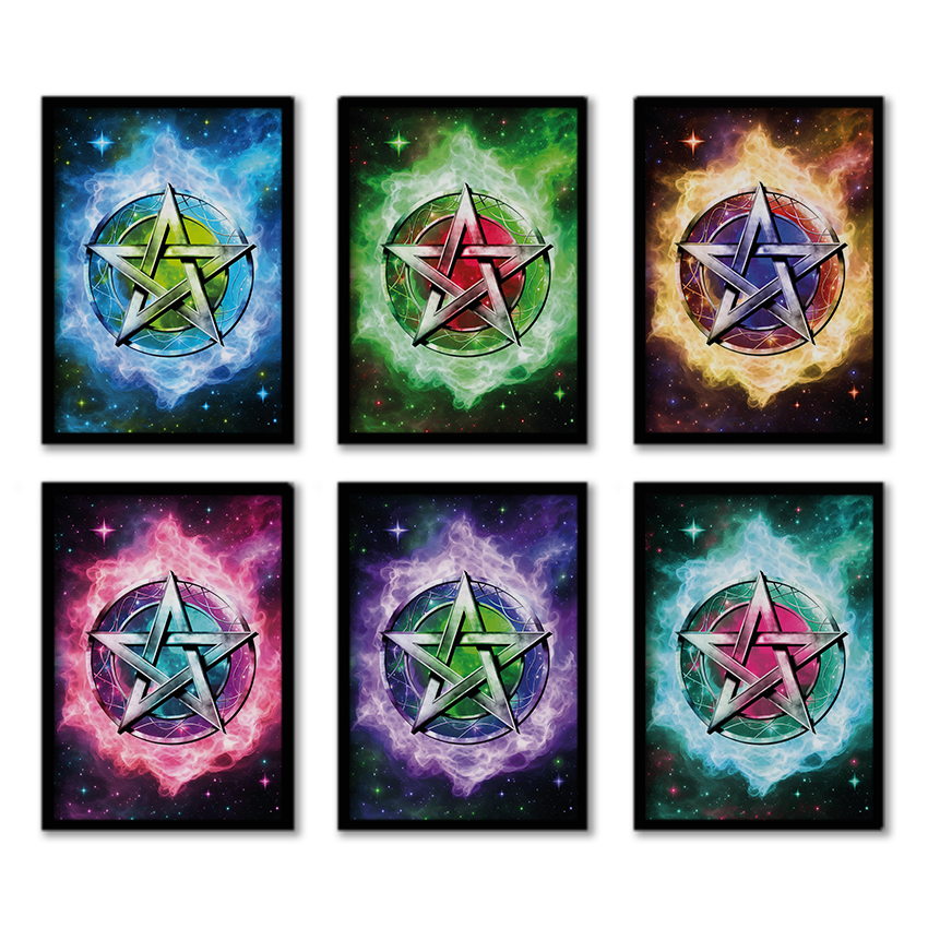Fire Pentagram **UNFRAMED POSTER**
