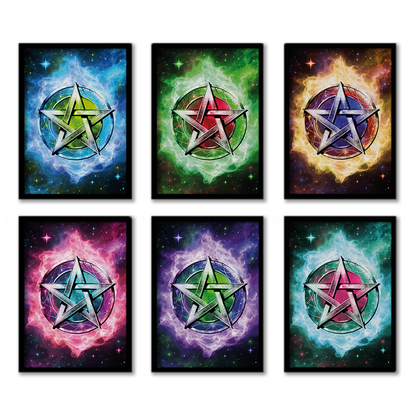 Fire Pentagram **UNFRAMED POSTER**