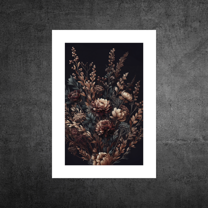 Autumn Florals No3 **UNFRAMED ART PRINT**