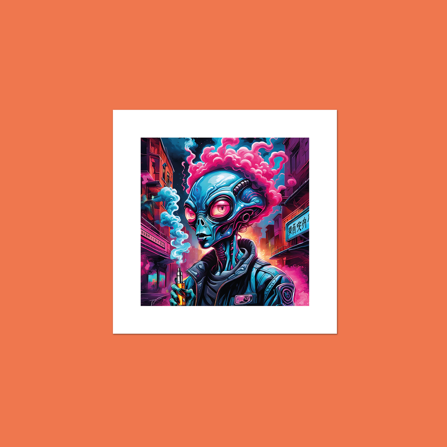 Alien Vaper - Exhale **UNFRAMED ART PRINT**