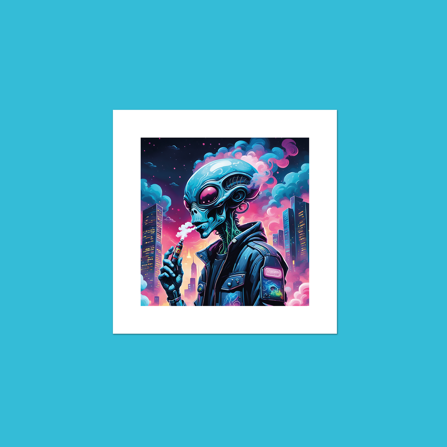 Alien Vaper - Inhale **UNFRAMED ART PRINT**