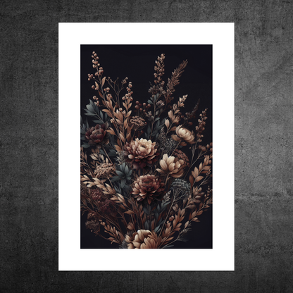 Autumn Florals No3 **UNFRAMED ART PRINT**