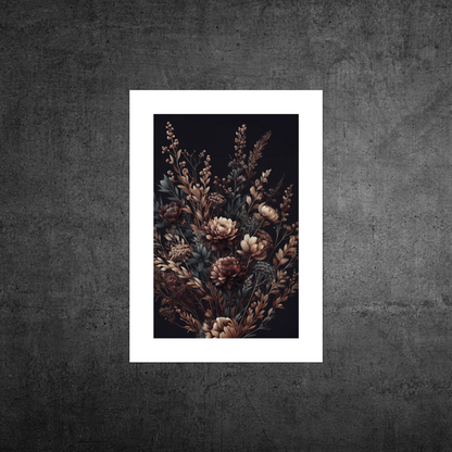 Autumn Florals No3 **UNFRAMED ART PRINT**