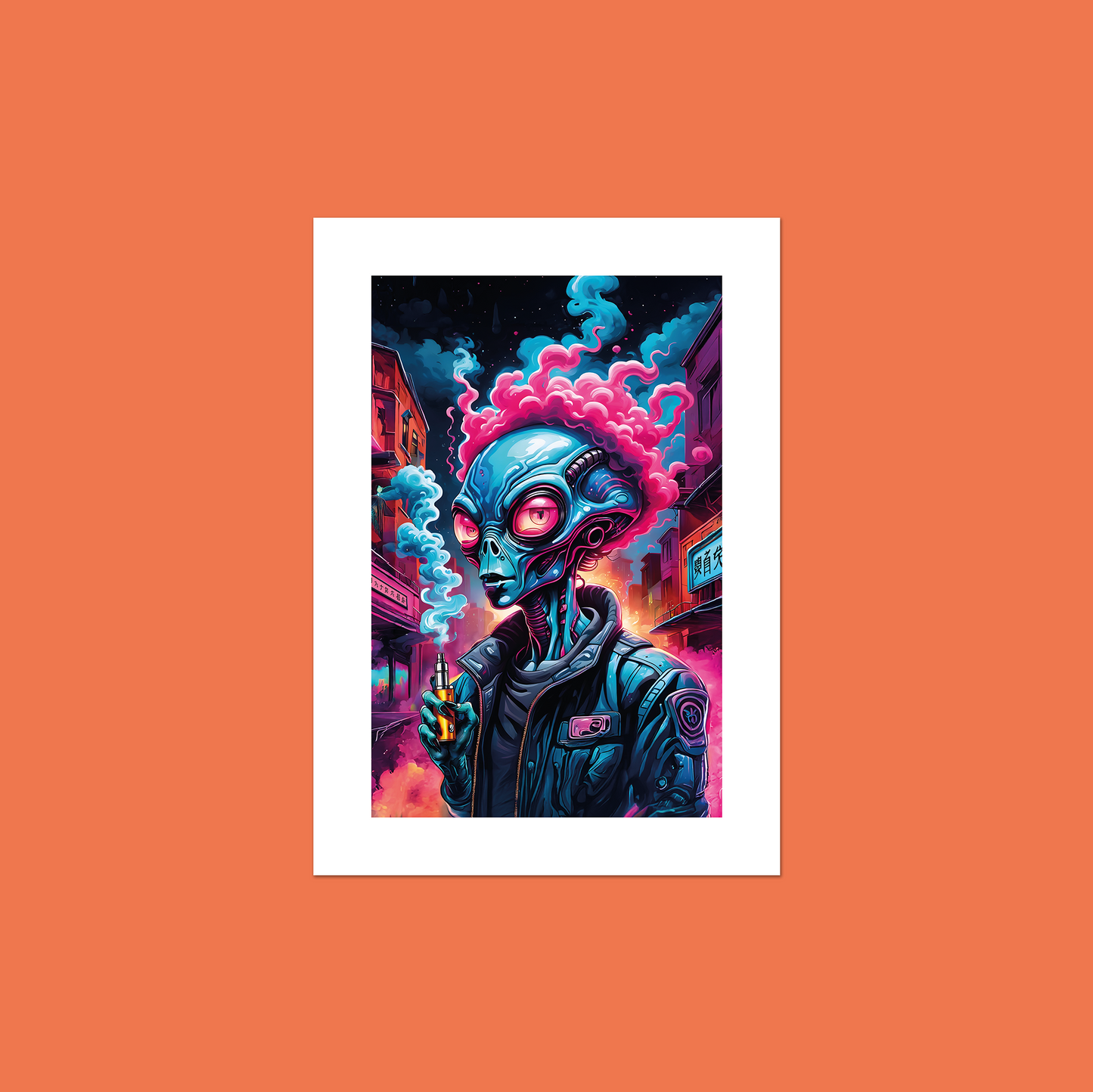 Alien Vaper - Exhale **UNFRAMED ART PRINT**