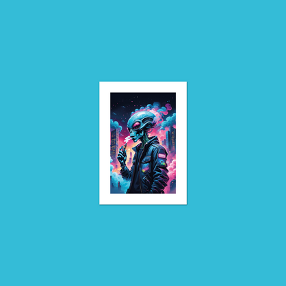 Alien Vaper - Inhale **UNFRAMED ART PRINT**