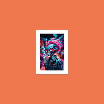 Alien Vaper - Exhale **UNFRAMED ART PRINT**