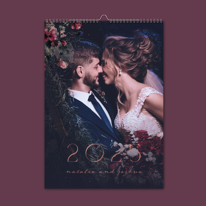 Midnight Florals A3 Vertical Wall Calendar