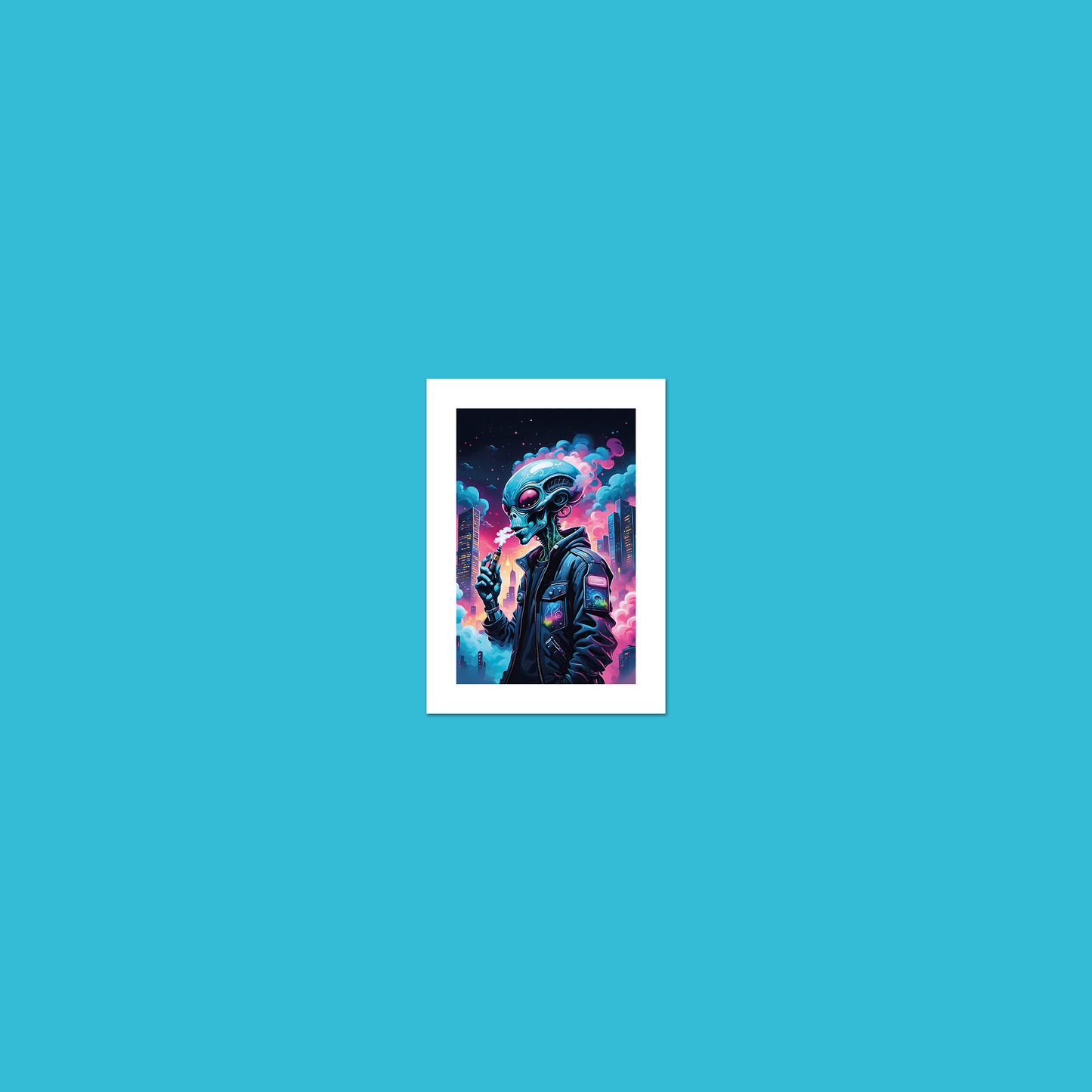 Alien Vaper - Inhale **UNFRAMED ART PRINT**
