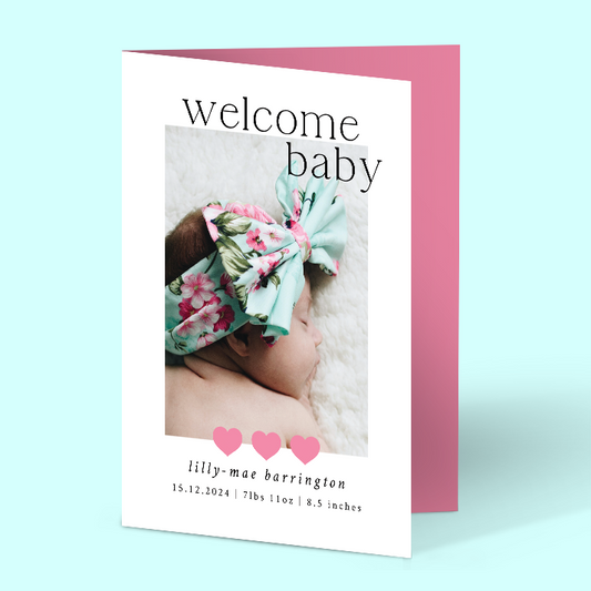 Lilly-Mae - Pack of 10 Birth Announcements