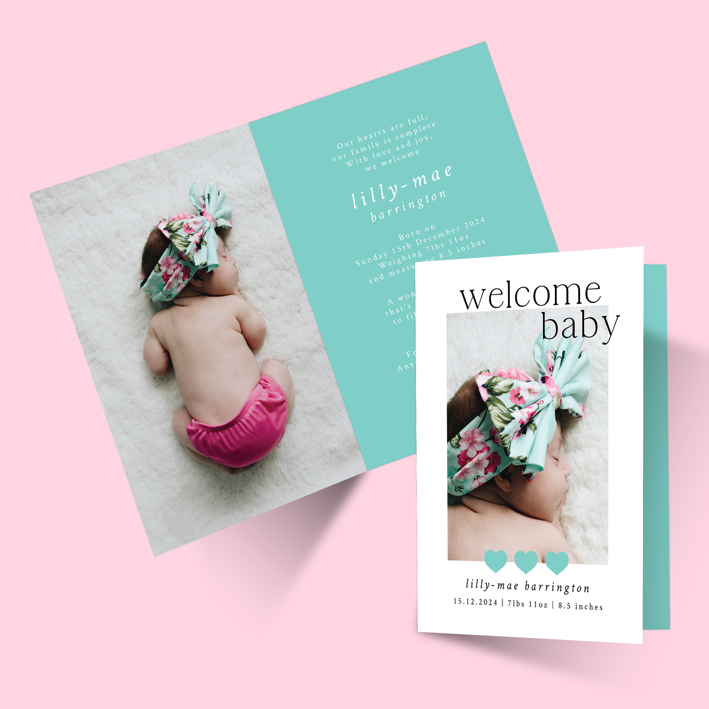 Lilly-Mae - Pack of 10 Birth Announcements