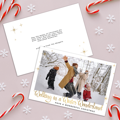 Winter Wonderland Pack of 10 Personalised Christmas Cards