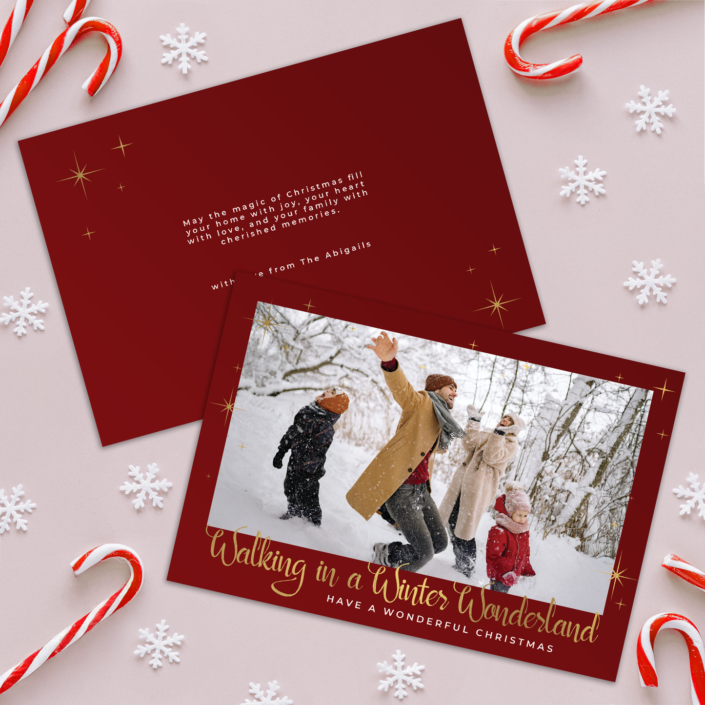 Winter Wonderland Pack of 10 Personalised Christmas Cards