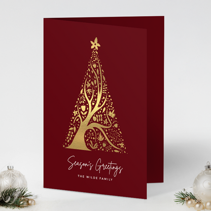 Abstract Christmas Tree Pack of 10 Christmas Cards