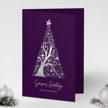 Abstract Christmas Tree Pack of 10 Christmas Cards