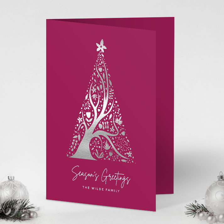 Abstract Christmas Tree Pack of 10 Christmas Cards