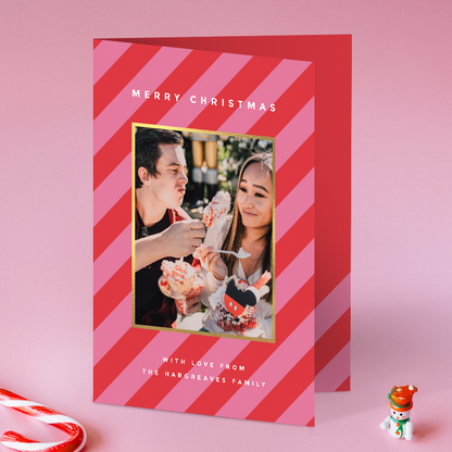 Diagonal Stripes Pack of 10 Christmas Cards
