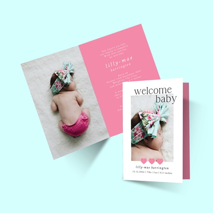 Lilly-Mae - Pack of 10 Birth Announcements