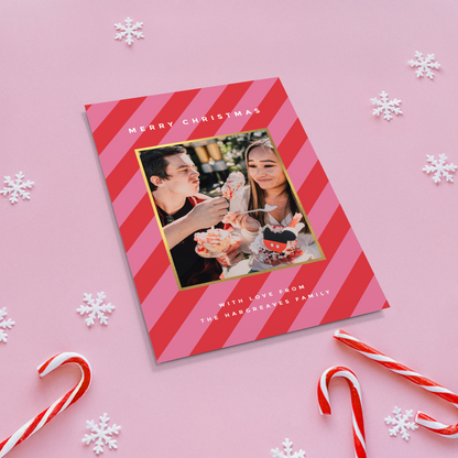 Diagonal Stripes Pack of 10 Christmas Cards