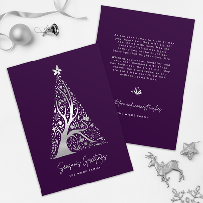 Abstract Christmas Tree Pack of 10 Christmas Cards