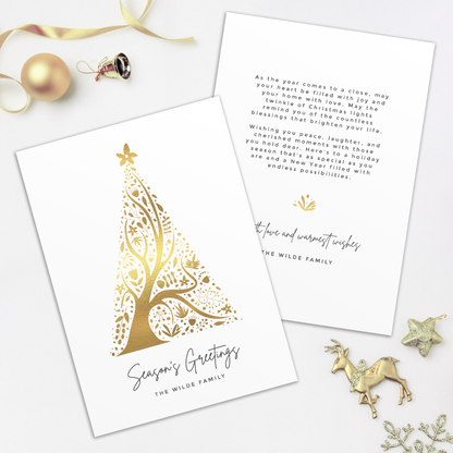 Abstract Christmas Tree Pack of 10 Christmas Cards