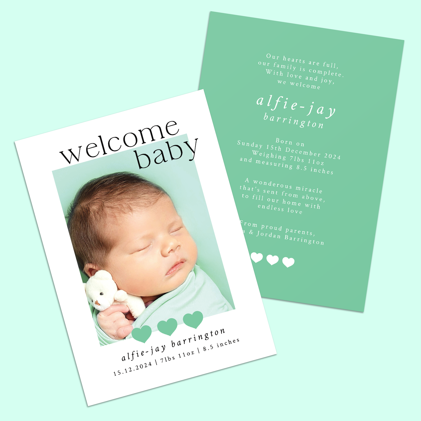 Lilly-Mae - Pack of 10 Birth Announcements