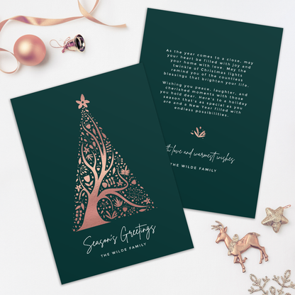 Abstract Christmas Tree Pack of 10 Christmas Cards