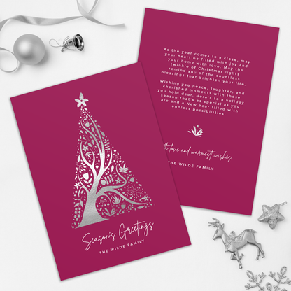 Abstract Christmas Tree Pack of 10 Christmas Cards