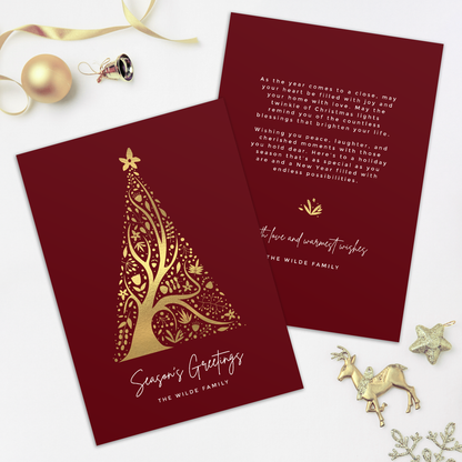 Abstract Christmas Tree Pack of 10 Christmas Cards