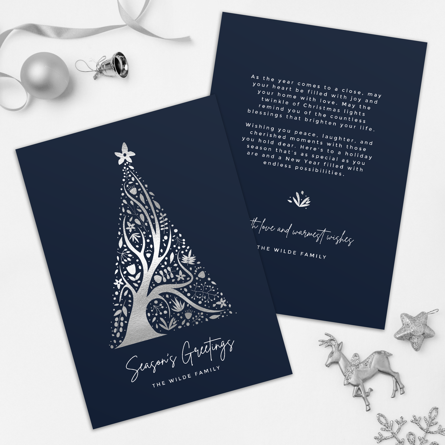 Abstract Christmas Tree Pack of 10 Christmas Cards