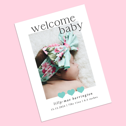 Lilly-Mae - Pack of 10 Birth Announcements