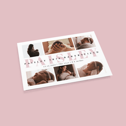 PAISLEY - Pack of 10 Birth Announcements