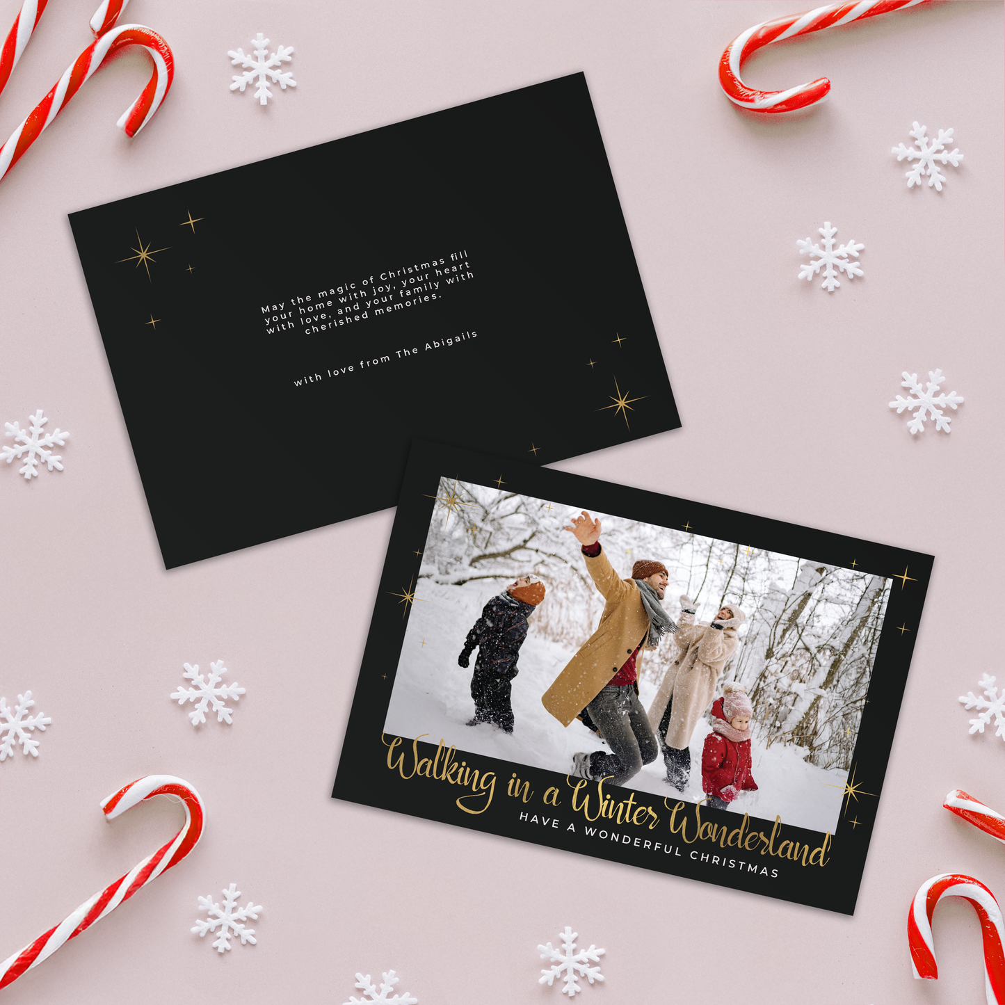Winter Wonderland Pack of 10 Personalised Christmas Cards