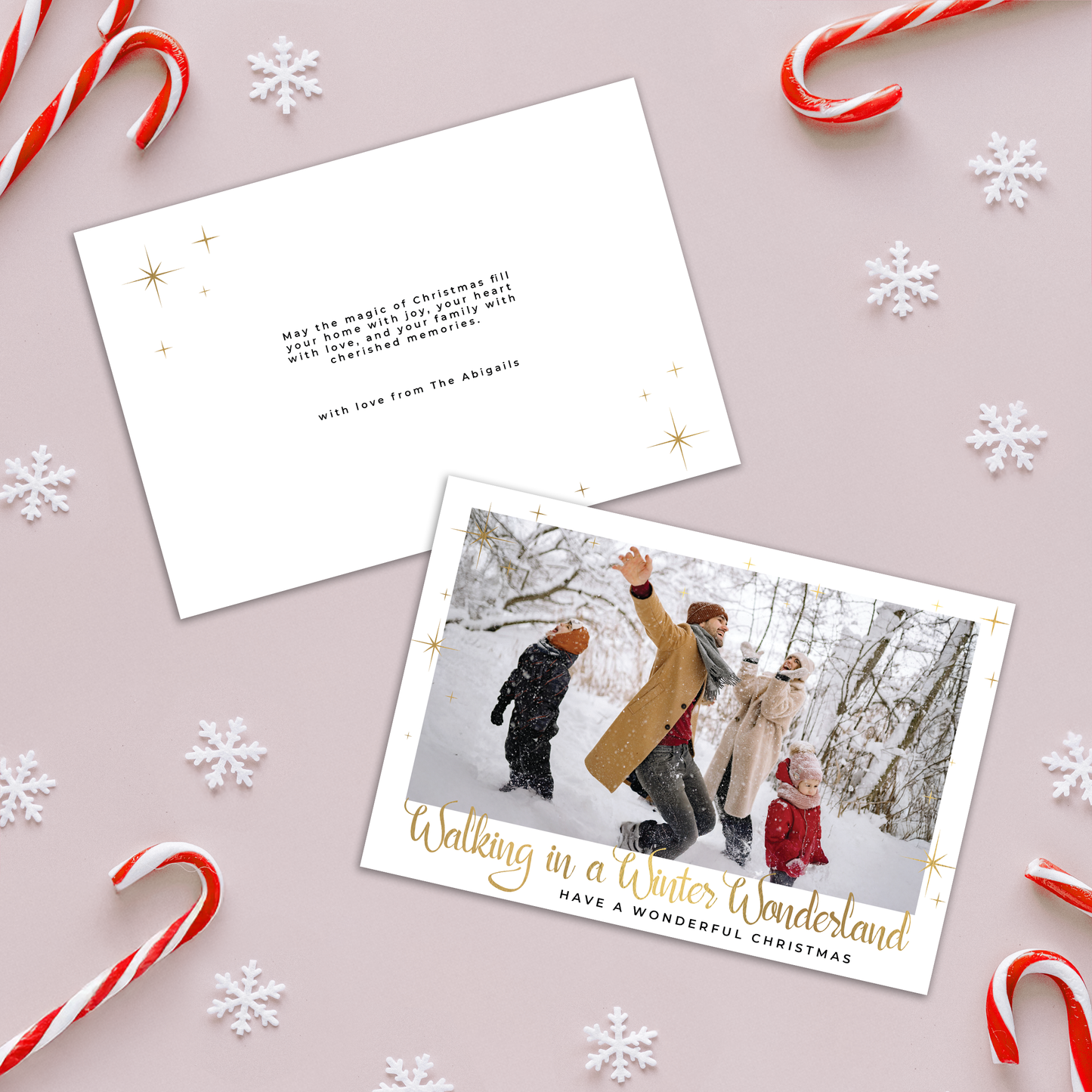 Winter Wonderland Pack of 10 Personalised Christmas Cards