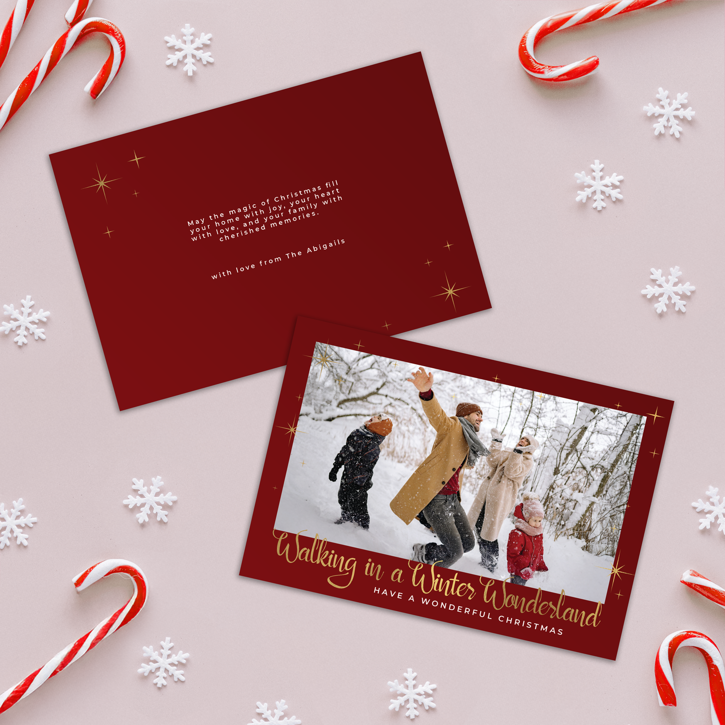 Winter Wonderland Pack of 10 Personalised Christmas Cards