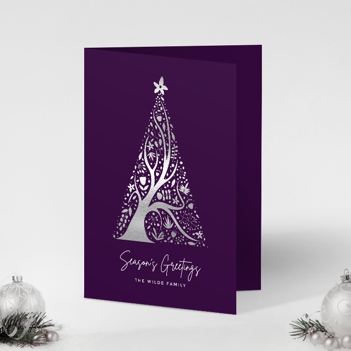 Abstract Christmas Tree Pack of 10 Christmas Cards