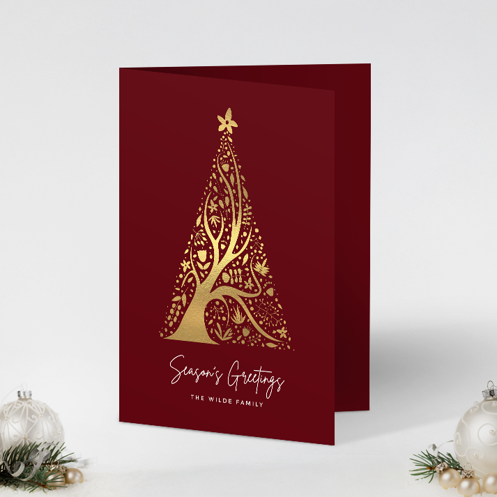 Abstract Christmas Tree Pack of 10 Christmas Cards