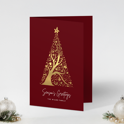 Abstract Christmas Tree Pack of 10 Christmas Cards