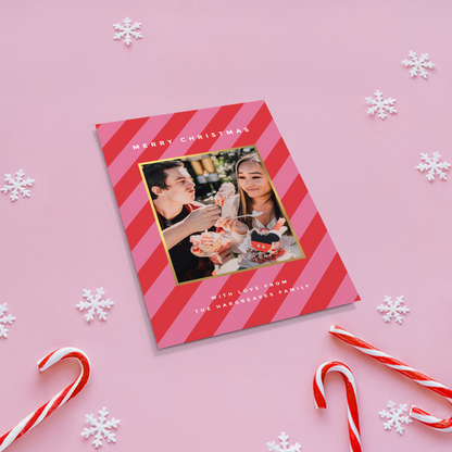 Diagonal Stripes Pack of 10 Christmas Cards