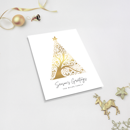 Abstract Christmas Tree Pack of 10 Christmas Cards