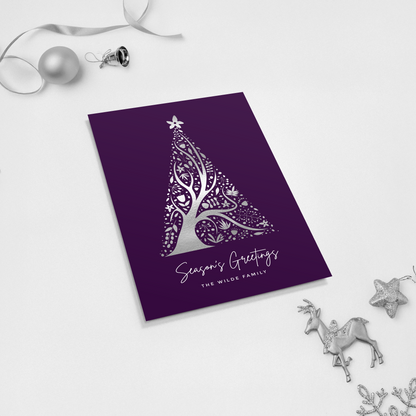 Abstract Christmas Tree Pack of 10 Christmas Cards