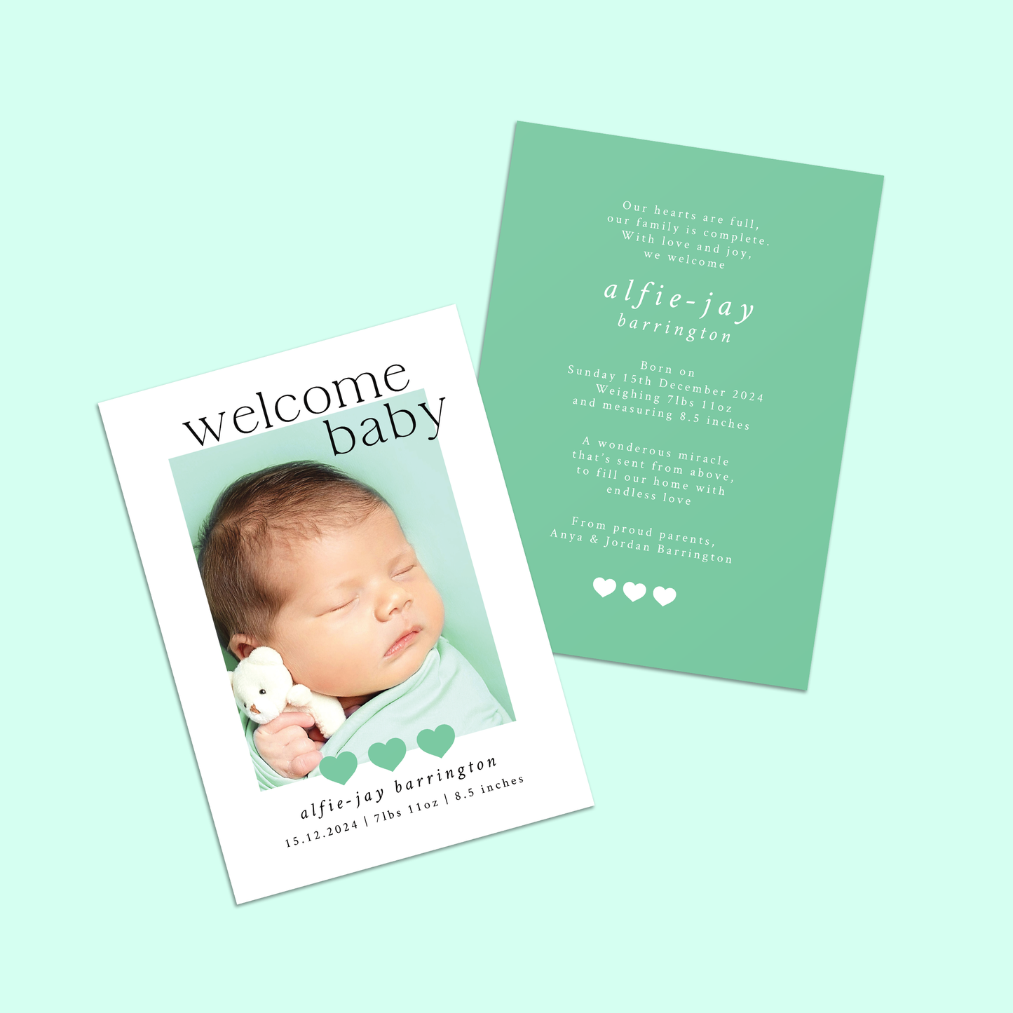 Lilly-Mae - Pack of 10 Birth Announcements