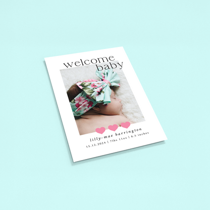 Lilly-Mae - Pack of 10 Birth Announcements