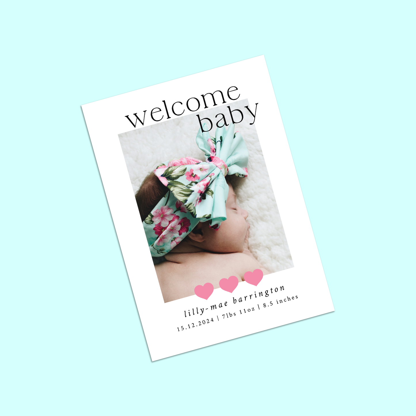 Lilly-Mae - Pack of 10 Birth Announcements